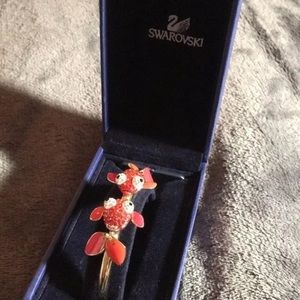 Genuine Swarovski gold plated Red Fish bracelet